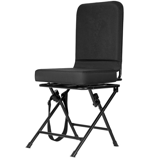 SucceBuy Hunting Chair 360° Silent Swivel Foldable Lightweight Portable Blind Chair with Adjustable Shoulder Strap for Fishing