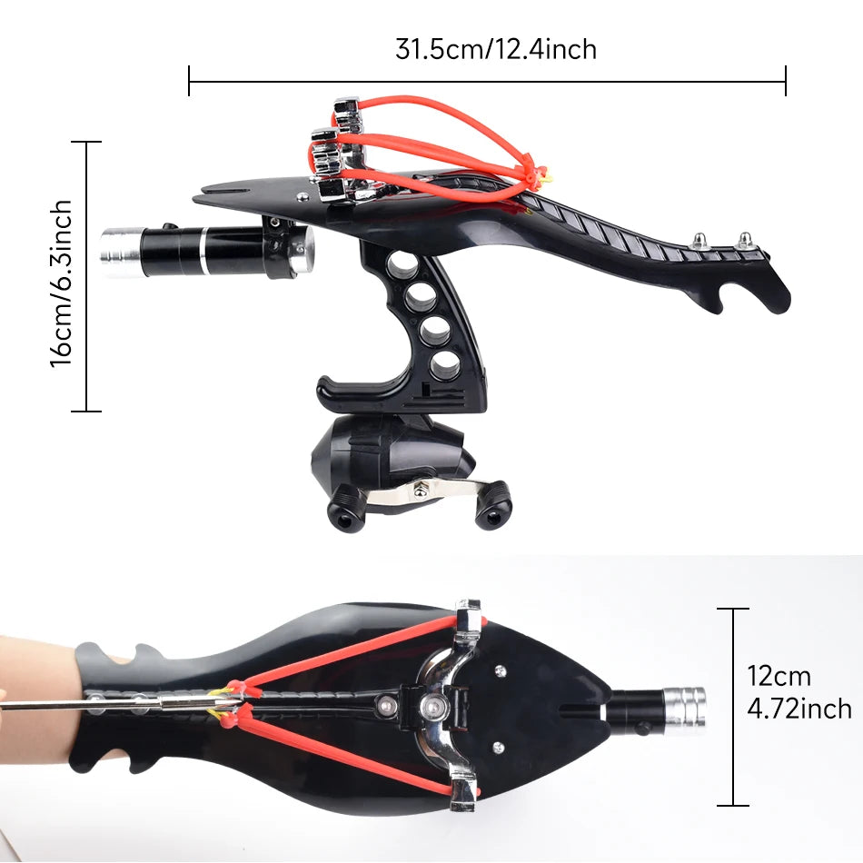 Powerful Laser Protective Plate Fishing Slingshot Aluminum Alloy High-speed Catapult Handguard Slingshot Package Accessories