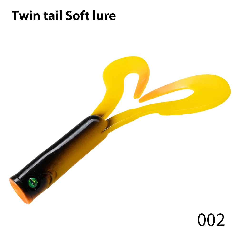 Hunthouse Twin Tail Trailer Soft Fishing Lure Silicone Spinning 145/175mm 21.7/36.7g PVC For Pike Barsch Zander Fish Accessories