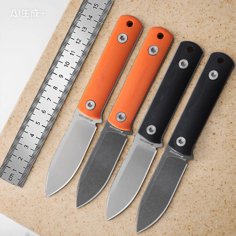 Portable DC53 Steel Fixed Knife - G10 Handle, with Sheath, Survival Knife, Unboxing Knife, Daily Tools.