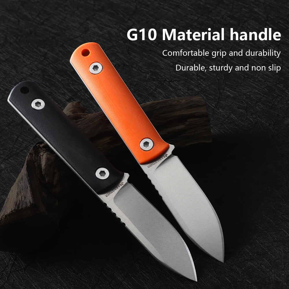 Portable DC53 Steel Fixed Knife - G10 Handle, with Sheath, Survival Knife, Unboxing Knife, Daily Tools.