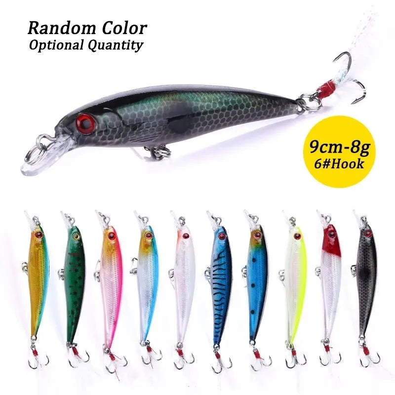 Fishing Lures Set Crankbait Tackle Hard Bait Kit Artificial Minnow Popper Pencil Swing Swimbait Wobblers Bionic Crank Pesca Suit
