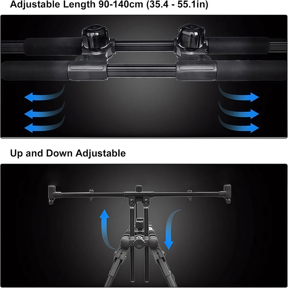 JSFUN  Adjustable 5-Rod Fishing Rod Stand – 90-140cm Extendable Tripod Foldable with 70cm Rod Holders for Shore Fishing