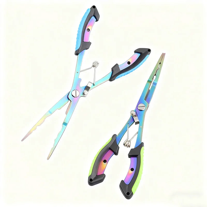 1pc Multifunctional Fishing Pliers Stainless Steel Wire Cutting Pliers Portable Open Ring Titanium Plated Fishing Tool