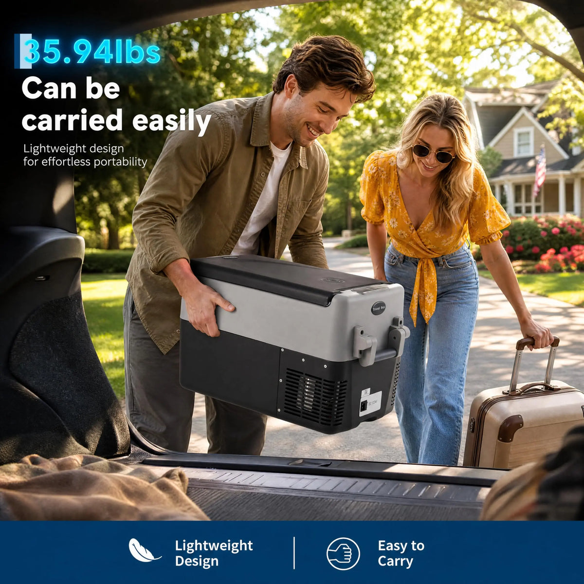 Portable 12V Car Refrigerator – Compact Automotive Cooler for Vehicles, Ideal for Travel, Road Trips, Camping – Reliable Car Interior Electronic Appliance