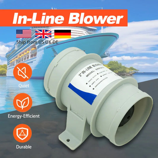 3 Inch Inline Marine Bilge Blower Fan 120CFM