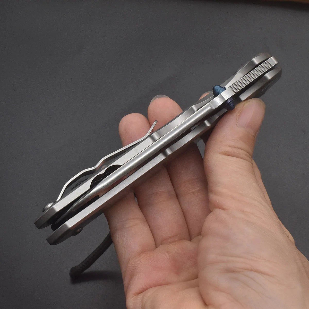 CR S35VN Blade | Stonewashed Titanium Alloy Outdoor Camping Knife | Ball Bearing EDC Survival Tool | High Hardness Ultra-Sharp