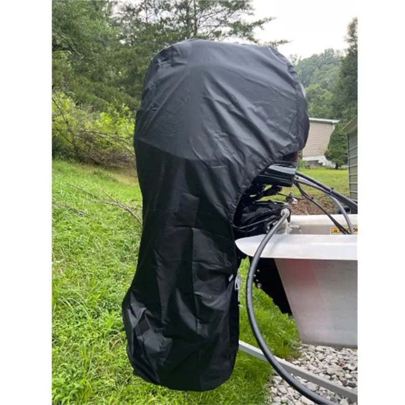 Motor Engine Boat Cover UV Oxford Waterproof Yacht Half Outboard Anti Dustproof Cover Marine Engine Protector 210D 420D 6-225HP
