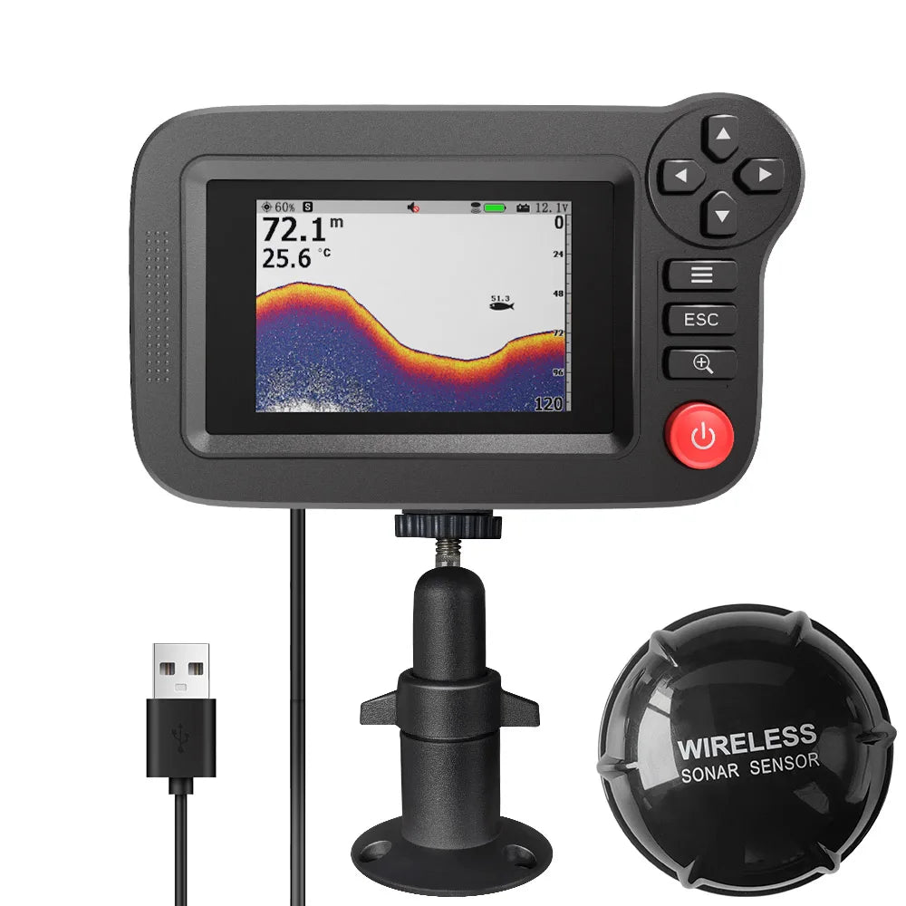 Smart Fish Finder - Portable Fish Finder and Depth Finder For Recreational Fishing From Dock, Shore Or Bank