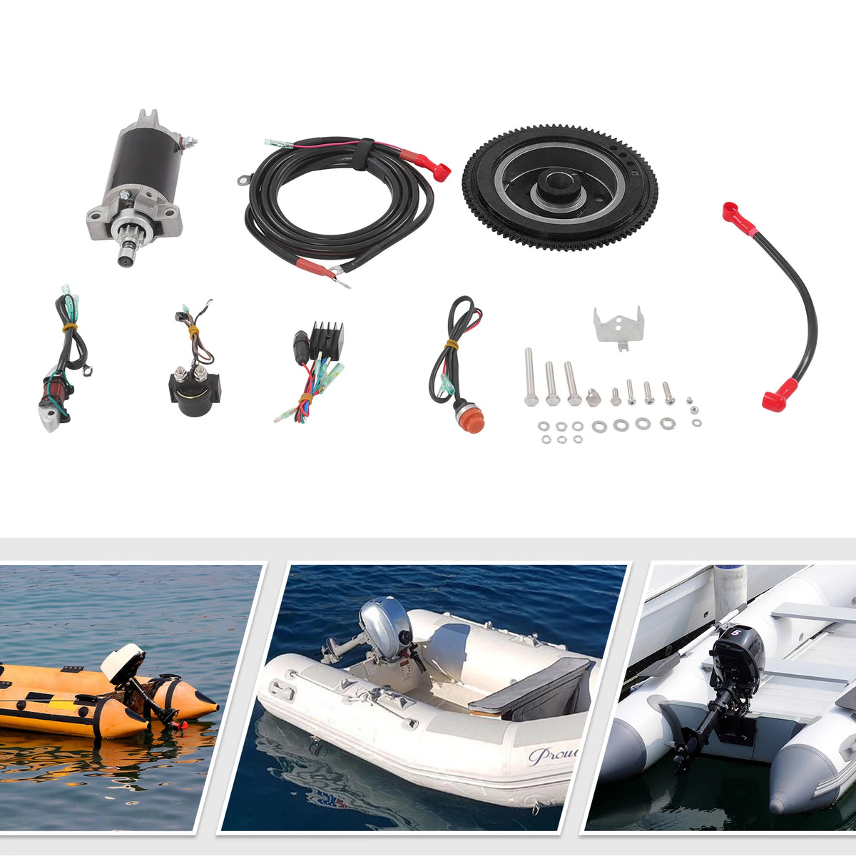 Yamaha 2-Stroke 40PS Outboard Electric Start Kit Yamaha Outboard Engine Starter Motor Conversion Kit