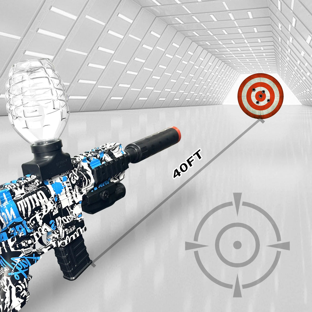 Electric Gel Ball Blaster Gun, Splat Gun High-Speed Splatter Ball Toy Gun ,Outdoor Activities-Fighting Shooting Team Game