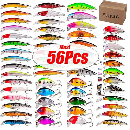 Fishing Lures Set Crankbait Tackle Hard Bait Kit Artificial Minnow Popper Pencil Swing Swimbait Wobblers Bionic Crank Pesca Suit