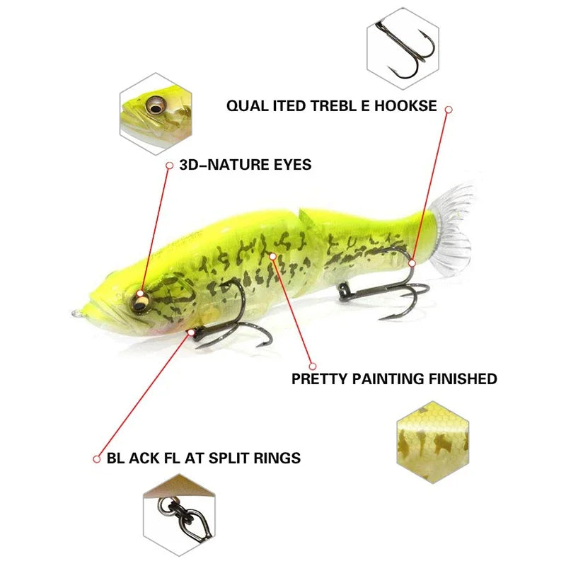 Swimbait Fishing Lure 135mm 31g Multi Joint Slow Sinking Bait Wobbler Artificial Hard bait Bass Pike Sea Fishing