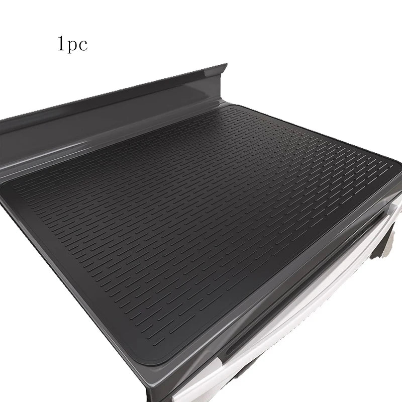 Black Silicone Electric Stove Mat 71x51cm - Heat-Resistant Cooktop Protector for Glass Ceramic Stove & Oven