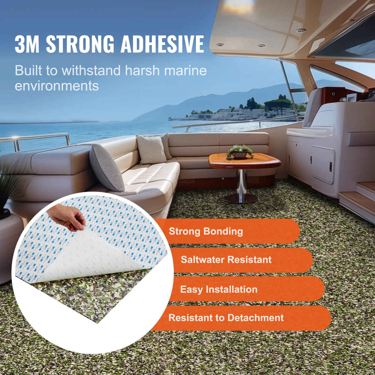 SucceBuy Boat Flooring EVA Foam Boat Decking Non-Slip Self-Adhesive Flooring Marine Carpet for Boats Yacht Pontoon Kayak Decking