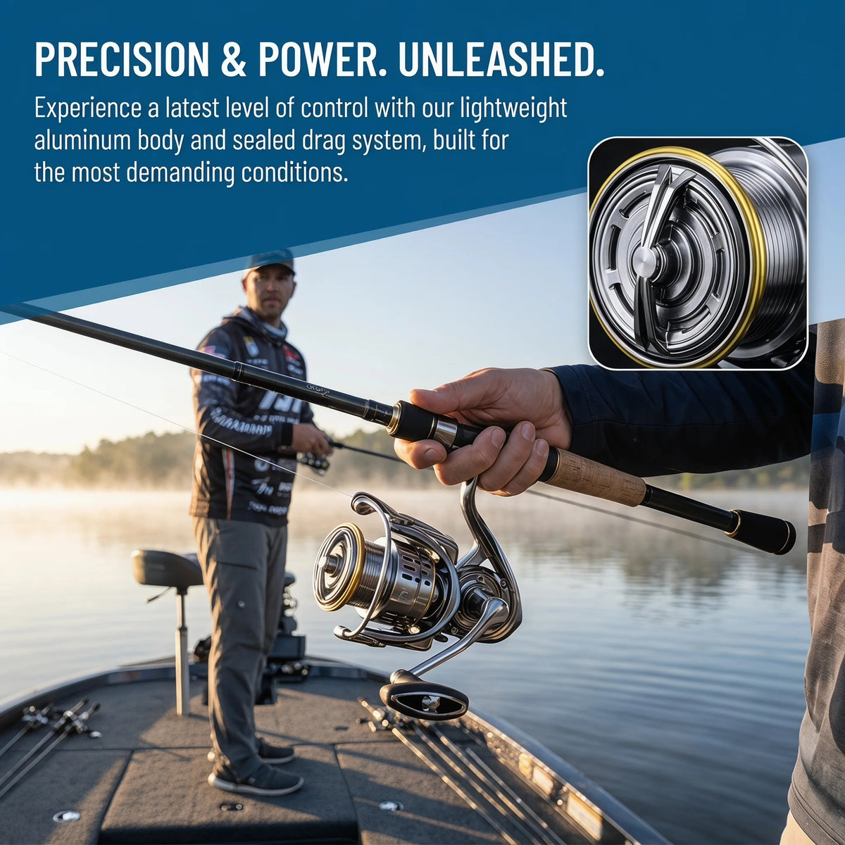 Okuma All Metal Rust Proof Smooth Bearing 5.5:1 Fishing Reel Drag System 15Kg Maximum Power Rotating Wheel Fishing Coil1000-5000