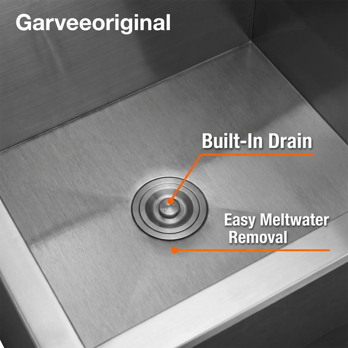 85QT Built‑In Ice Chest Cooler with Lid, Stainless Steel Drop‑In Ice Bin, 24H Cooling, Drain System for Outdoor Kitchen Bar Party