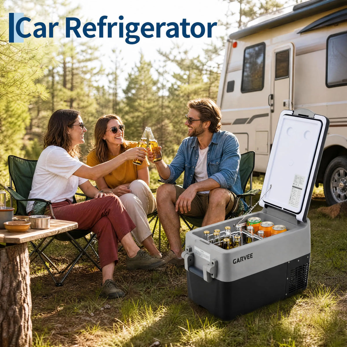 Portable 12V Car Refrigerator – Compact Automotive Cooler for Vehicles, Ideal for Travel, Road Trips, Camping – Reliable Car Interior Electronic Appliance
