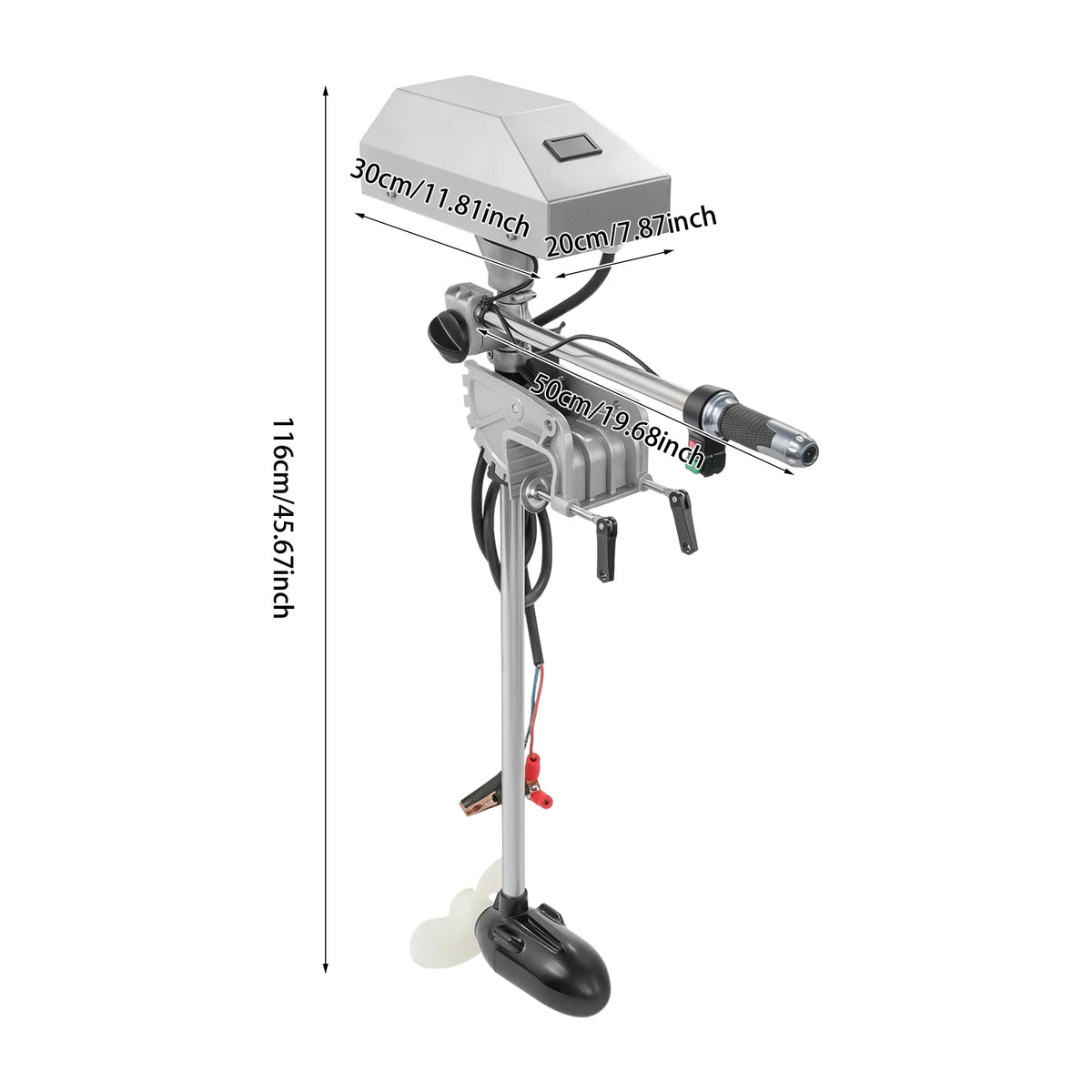 800-1500W 12-24V Electric Outboard Motor Display 2100-4200rmp For Fishing Boat Kayak Durable Fishing Inflatable Boat Dinghy Raft