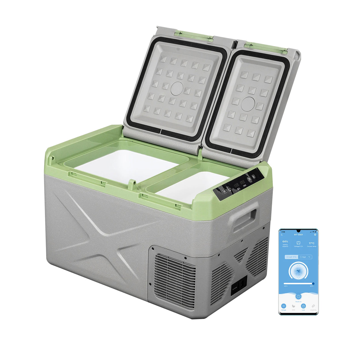 Alpicool XD35 Portable Car Fridge Compact 12V 220V Fridge Freezer with LED Light for Car & Boat