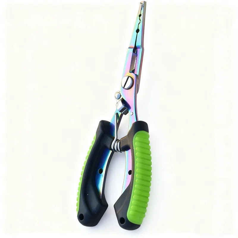 1pc Multifunctional Fishing Pliers Stainless Steel Wire Cutting Pliers Portable Open Ring Titanium Plated Fishing Tool