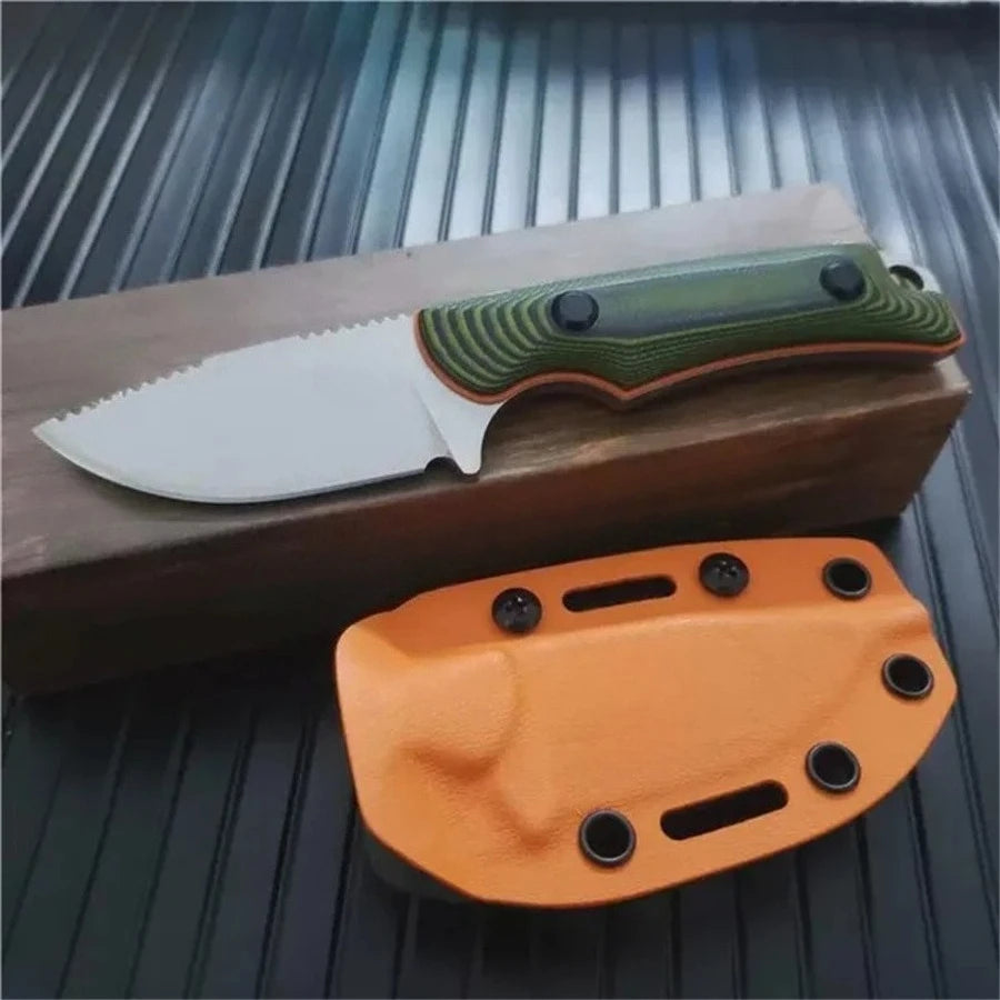 BM 15017 Two-tone G10 Handle 8Cr13Mov Blade Fixed Blade Straight Knife Outdoor Hunting Survival EDC with Sheath Knives
