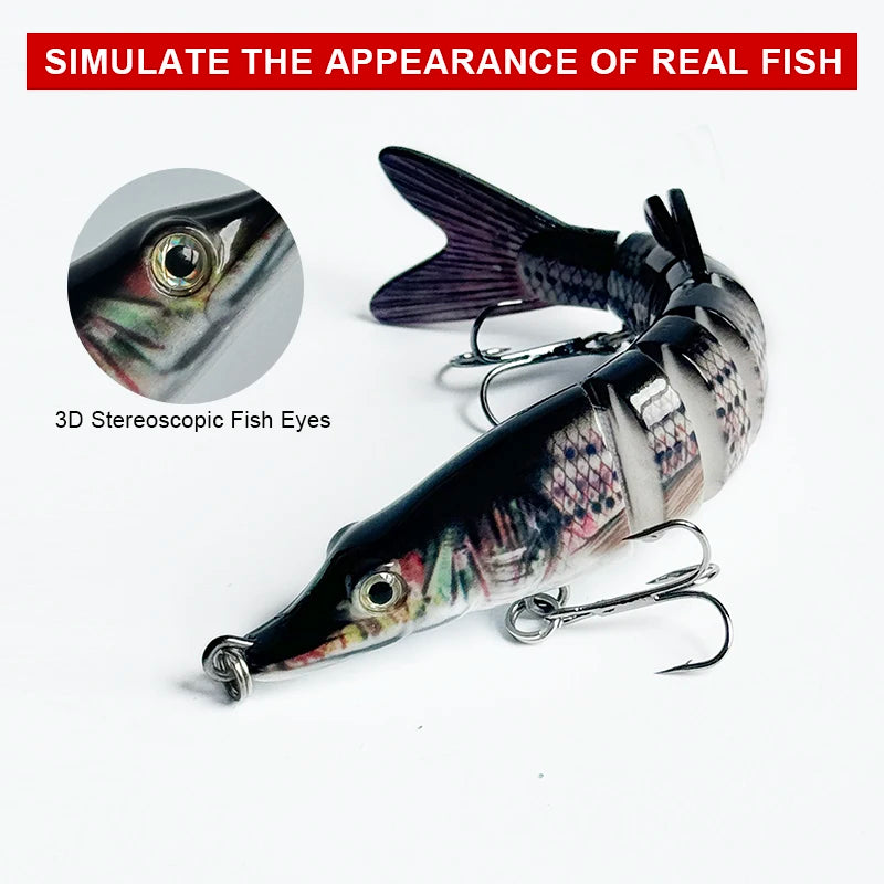 Bionic Multi-Section Lure 19g Sinking Bait for Freshwater and Saltwater, Universal Fishing Lure for Ponds, Lakes, and Ocean, Suitable for All Swimming Layers