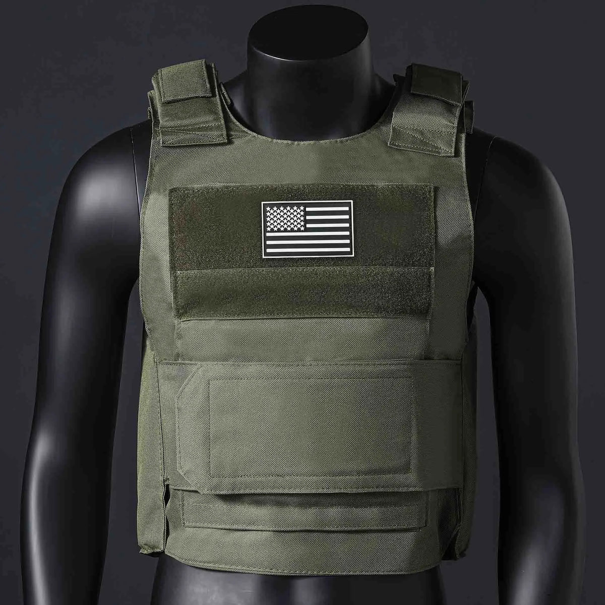 (Gift of American Flag) Quick Detachment Training Outdoor Vest Wilderness Adventure Equipment Training Clothes Black Eagle Vest