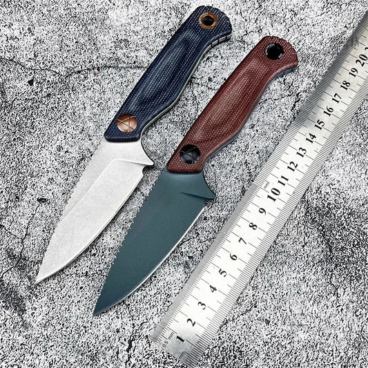 BM 203BT Fixed Blade Knife with Sheath D2 Steel Blade G10 Handle Outdoor EDC Camping Knife Hiking Hunting Survival Tools