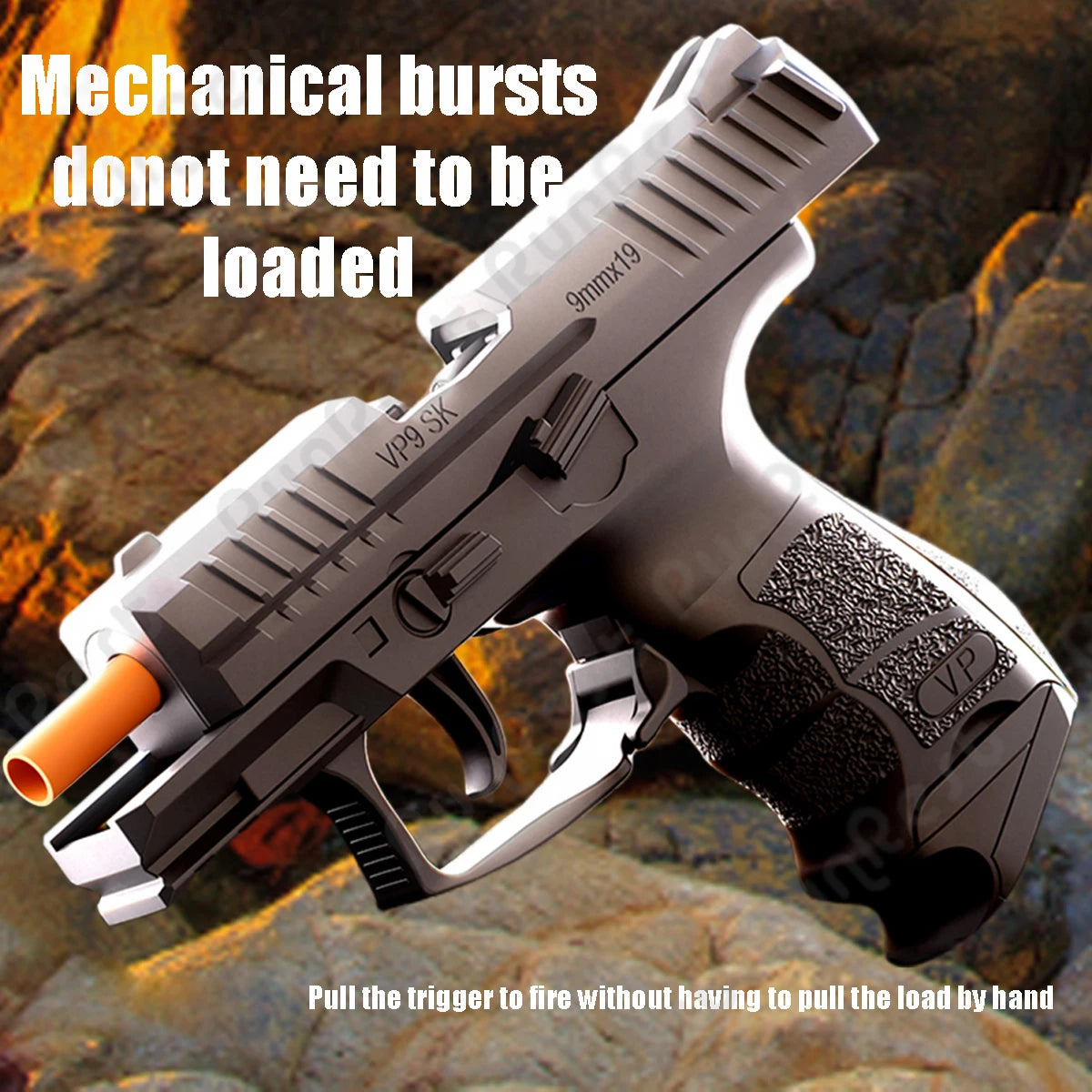 100 rounds of bullets, 12 shells, and 2 shells soft bullet gun black toy handgun new toy shooting gun
