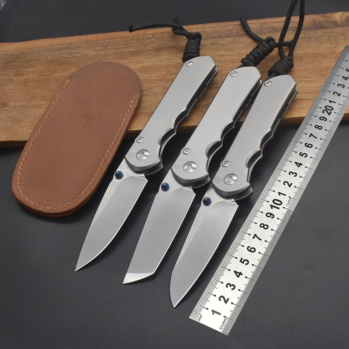 CR S35VN Blade | Stonewashed Titanium Alloy Outdoor Camping Knife | Ball Bearing EDC Survival Tool | High Hardness Ultra-Sharp