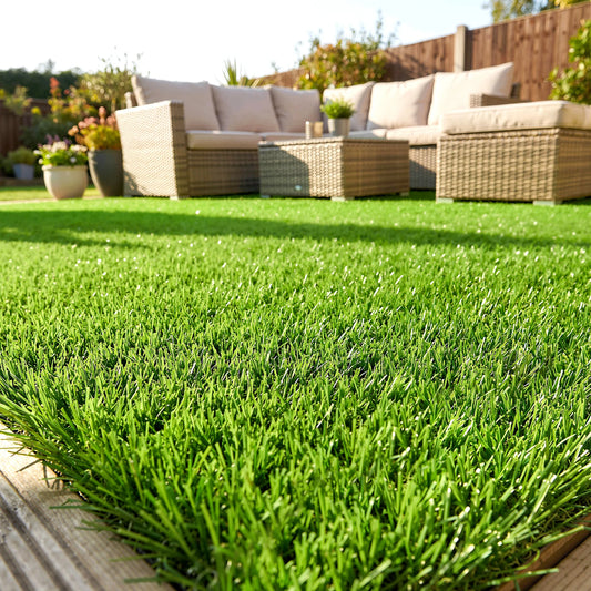 9.8X3.3Ft Artificial Grass Turf Fake Mat Lawn Synthetic Backed Drainage Hole