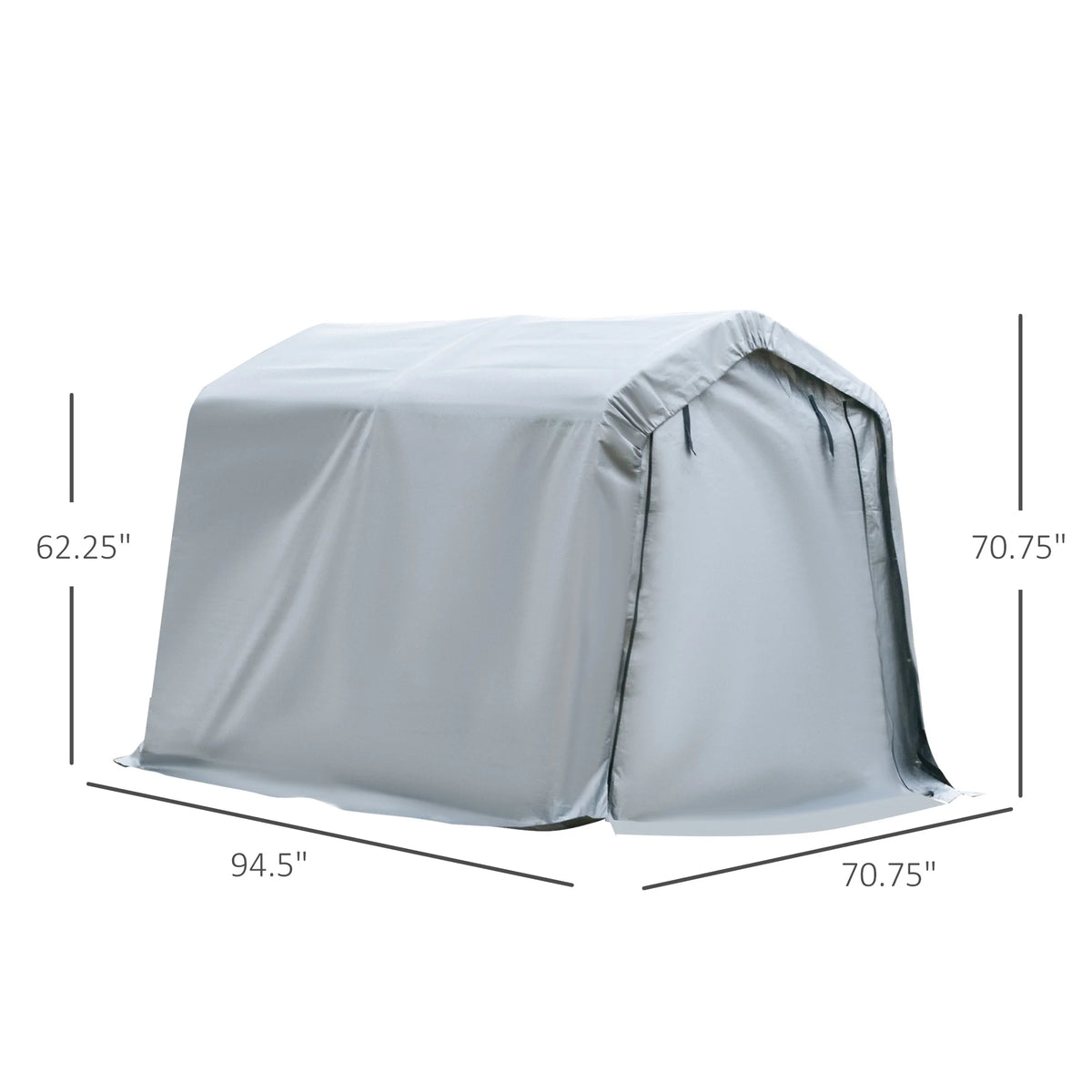6'x8' Outside Vehicle Port/Tent w/ Stakes & Guy Wire Stability Kit