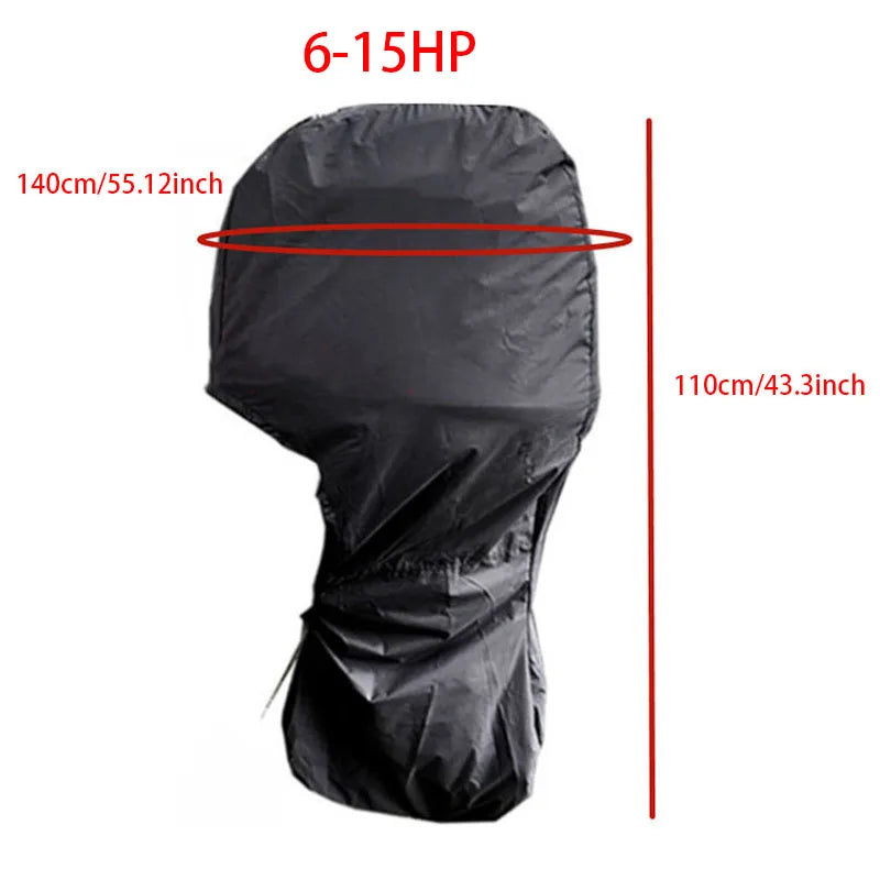 Motor Engine Boat Cover UV Oxford Waterproof Yacht Half Outboard Anti Dustproof Cover Marine Engine Protector 210D 420D 6-225HP