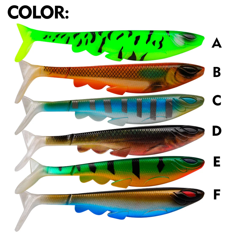 Sunlure 2PCS Fishing Lure Big Size Soft Bait Lures 20.3cm&15.2cm 70g&26.5g Wobbler Swimbait Artificial Silicone Fishing Gear