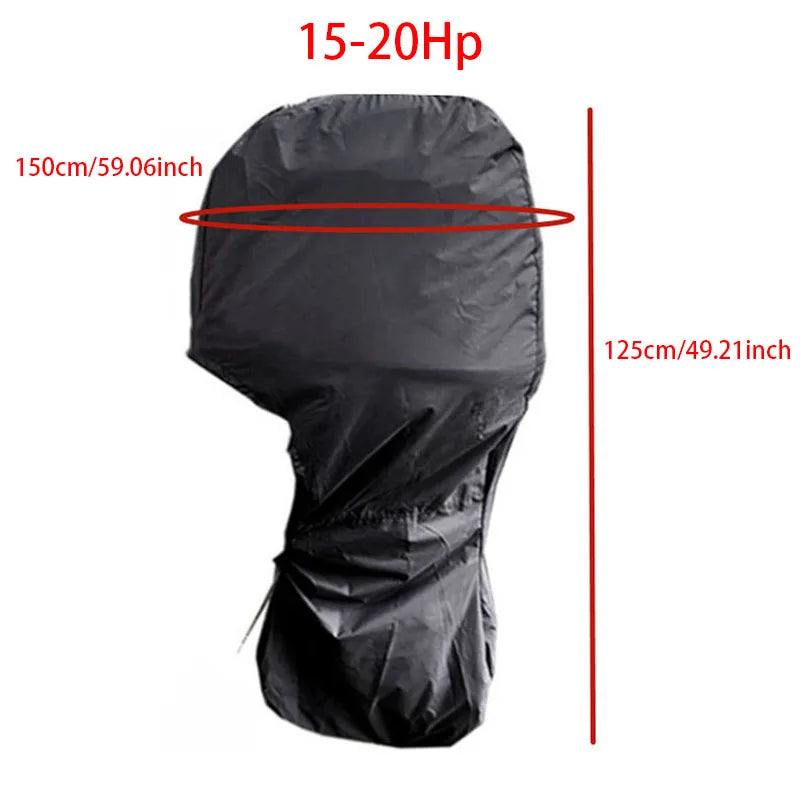 Motor Engine Boat Cover UV Oxford Waterproof Yacht Half Outboard Anti Dustproof Cover Marine Engine Protector 210D 420D 6-225HP