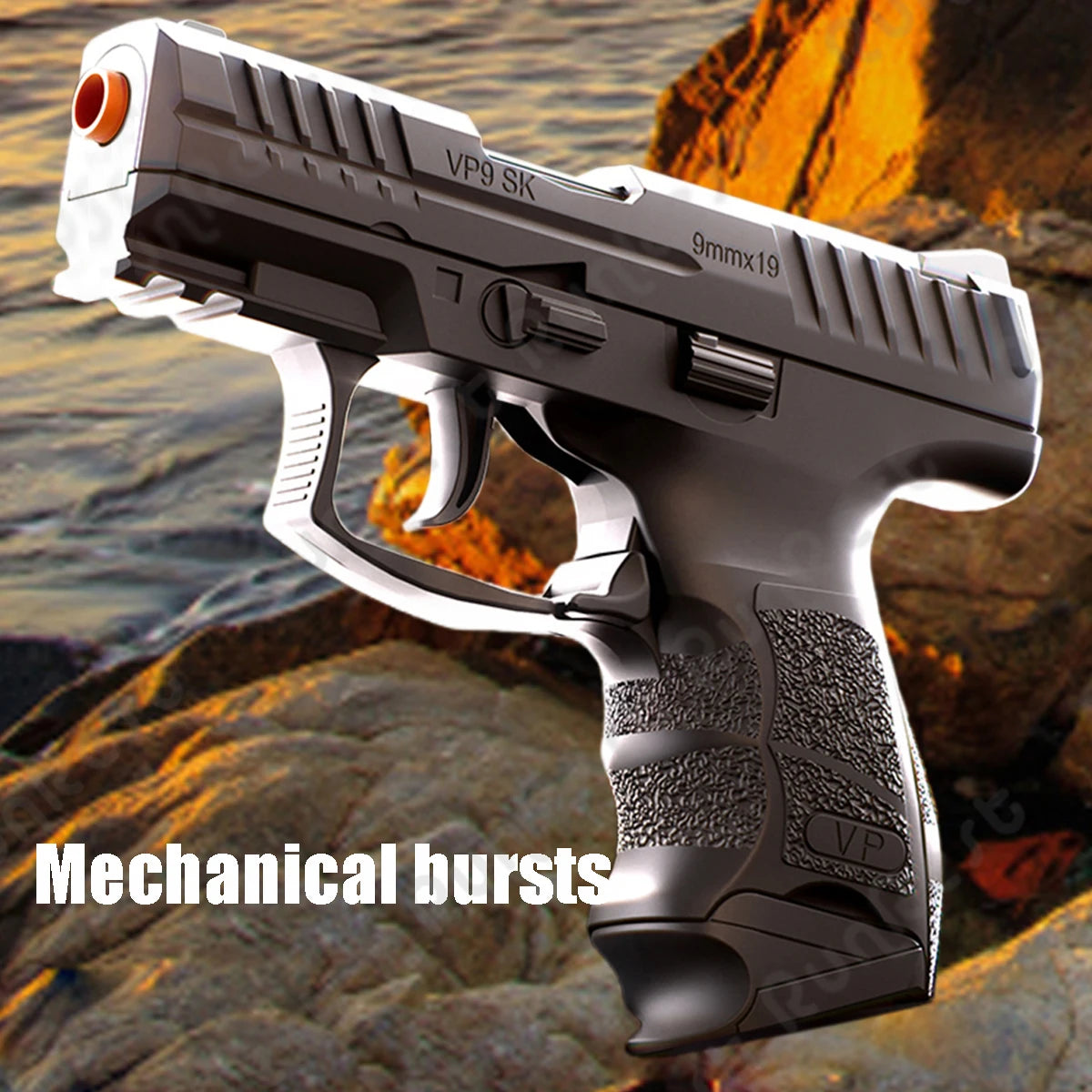 100 rounds of bullets, 12 shells, and 2 shells soft bullet gun black toy handgun new toy shooting gun