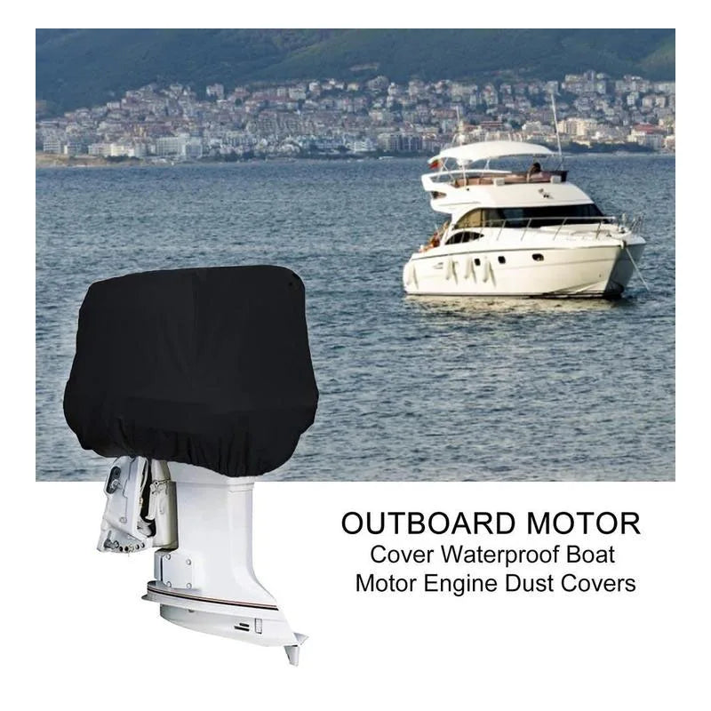 Motor Engine Boat Cover UV Oxford Waterproof Yacht Half Outboard Anti Dustproof Cover Marine Engine Protector 210D 420D 6-225HP