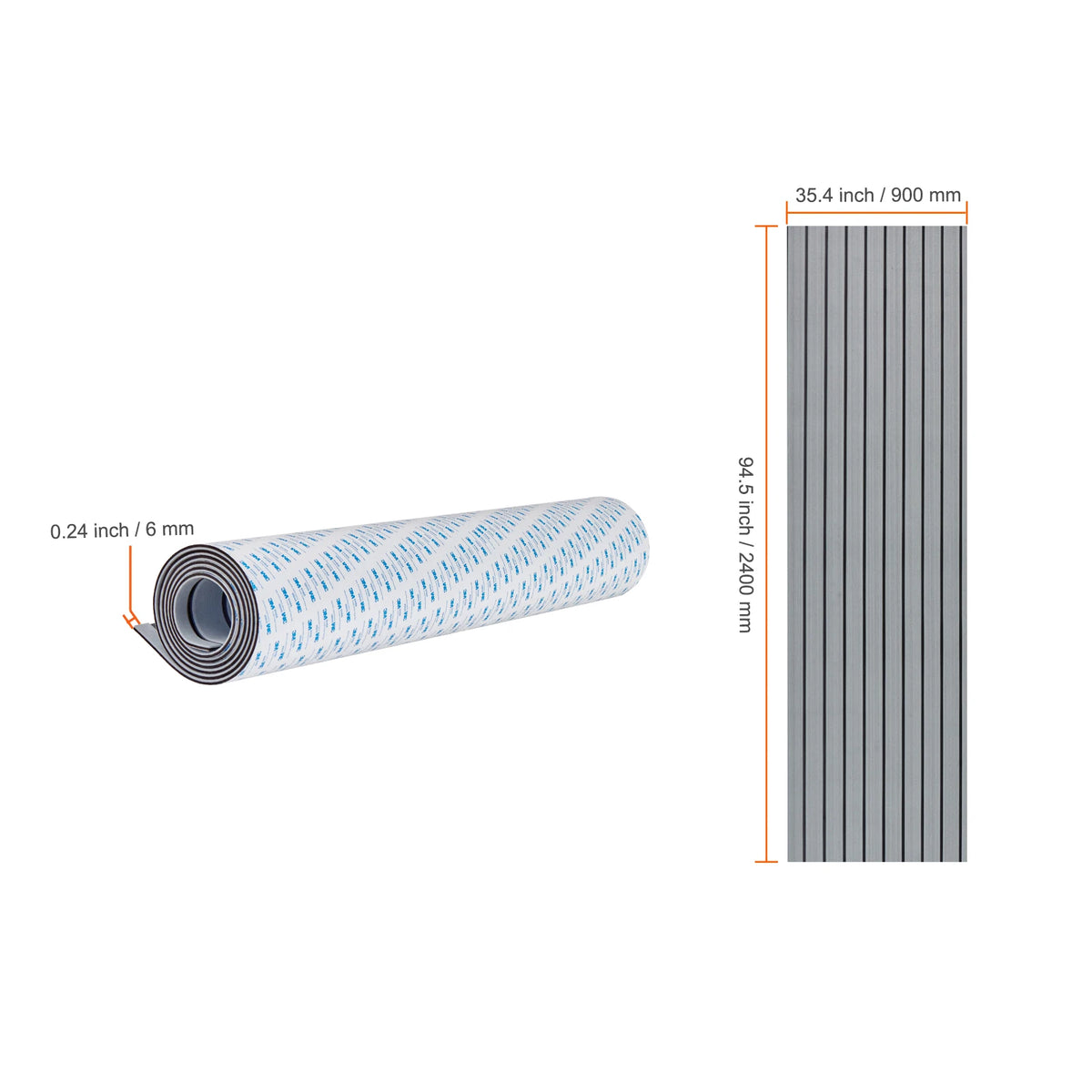 SucceBuy Boat Flooring EVA Foam Boat Decking Non-Slip Self-Adhesive Flooring Marine Carpet for Boats Yacht Pontoon Kayak Decking