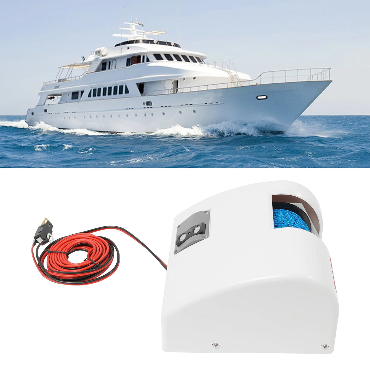 45LBS/25LBS Boat Electric Anchor Winch 12V Marine Saltwater Boat Windlass Kit w/ Remote Control & Bracket for Anchoring Dropping