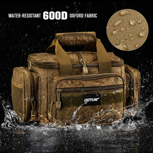 Goture Fishing Bags Waterproof 600D Oxford Fabric High Capacity Storage Durable Fishing Gear Bags for Men Outdoors Bag