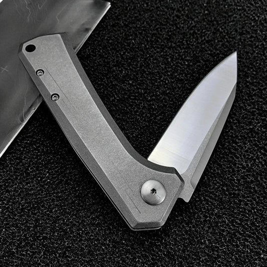 EDC Outdoor Hiking Fishing Folding Knife Camping Wilderness Climbing Knife Deep Clip Flipper Ball Bearing Pocketknife
