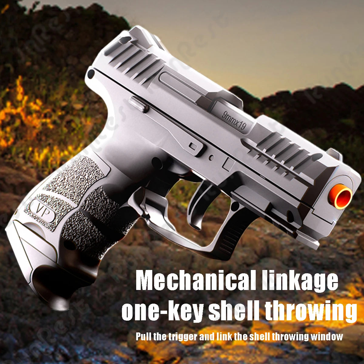 100 rounds of bullets, 12 shells, and 2 shells soft bullet gun black toy handgun new toy shooting gun