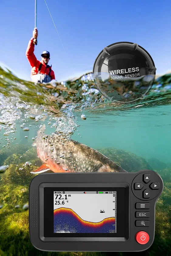Smart Fish Finder - Portable Fish Finder and Depth Finder For Recreational Fishing From Dock, Shore Or Bank