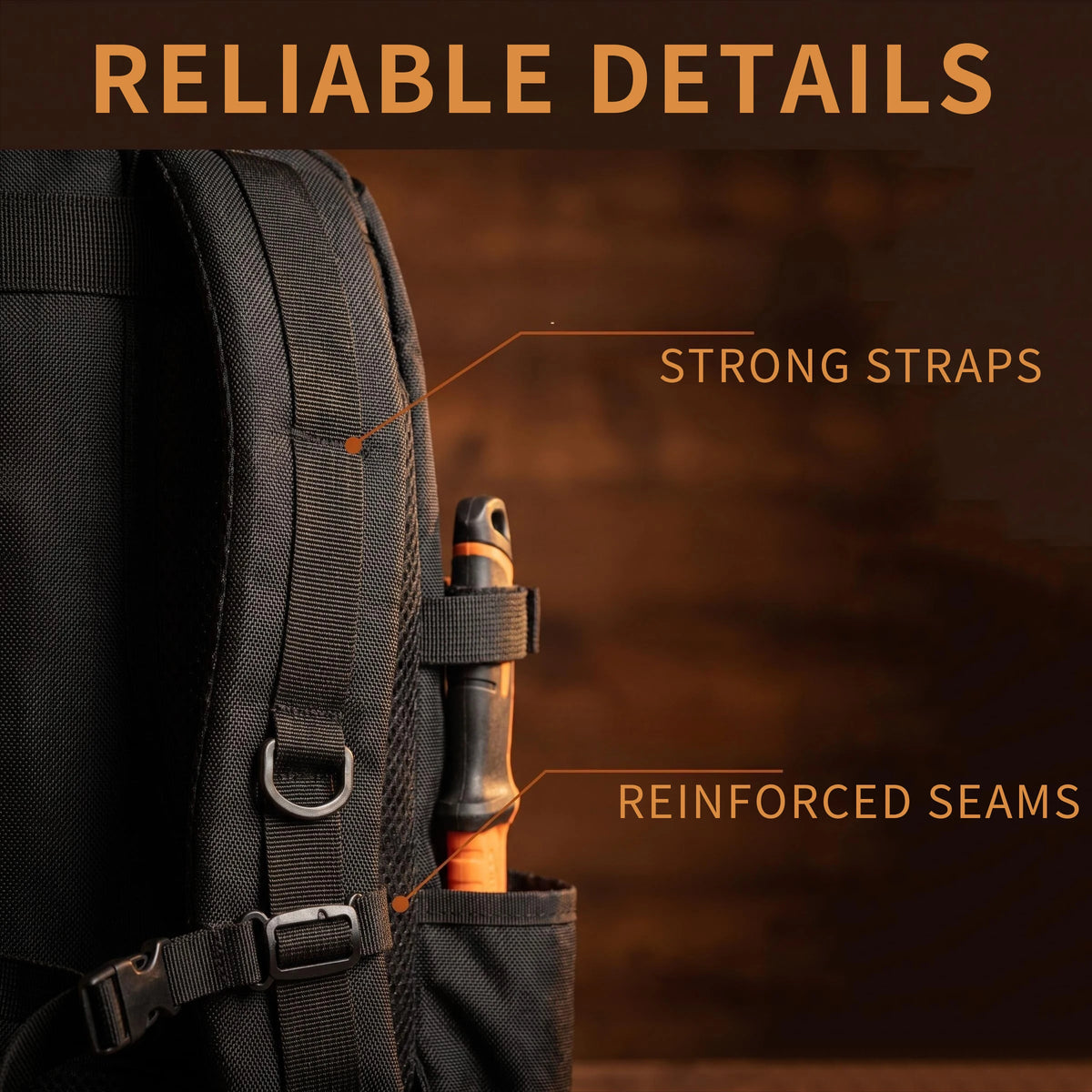 40L Large Capacity Fishing Backpack, 900D Water Resistant Oxford Tackle Bag with Dual Rod Holders for Outdoor Saltwater