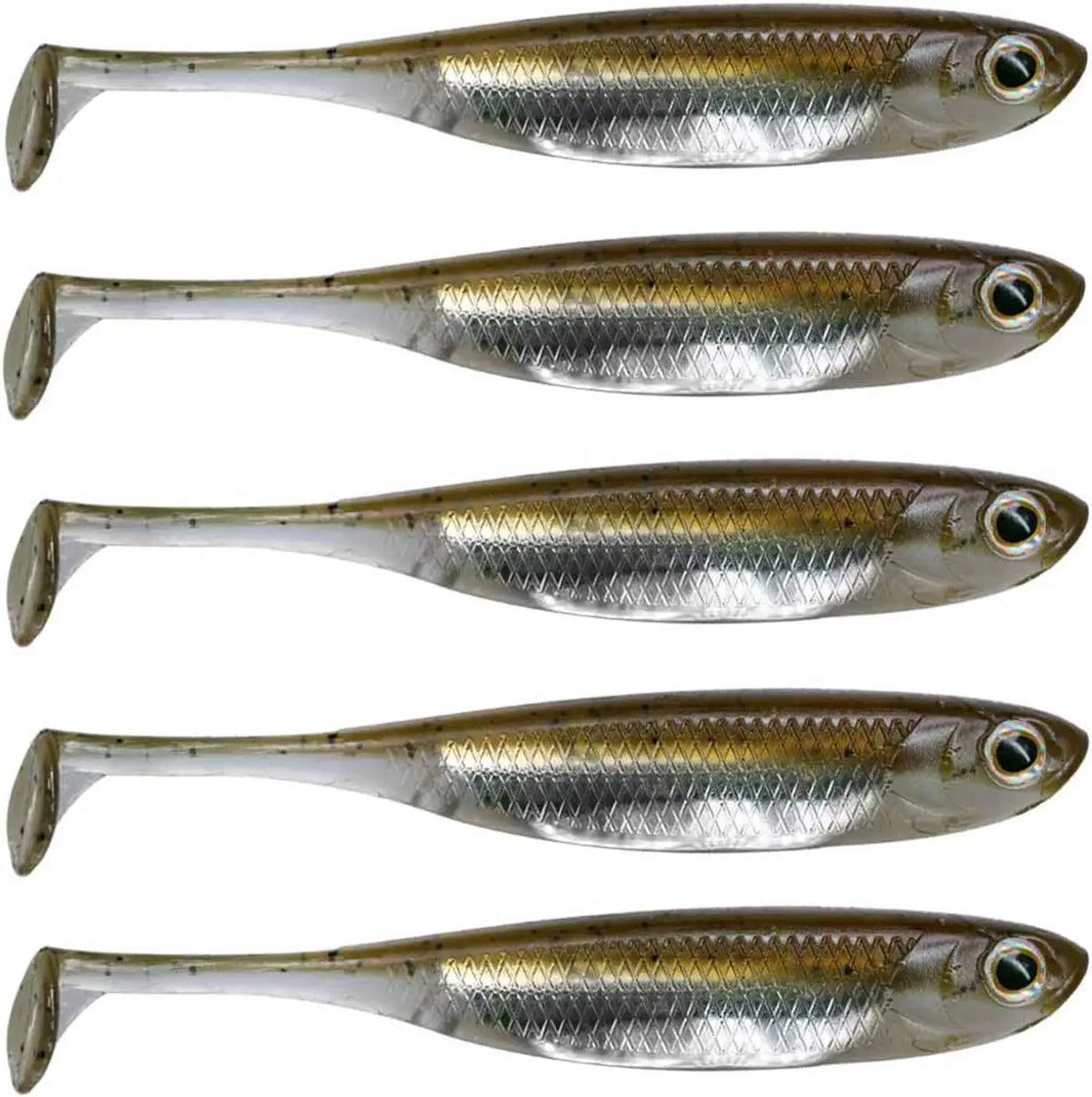 5Pcs Fishing Gear Accessories Soft Bait Set 10CM/12CM Color Flexible Reflective 3D Simulation Fishing Bait Durable Fishing Tool