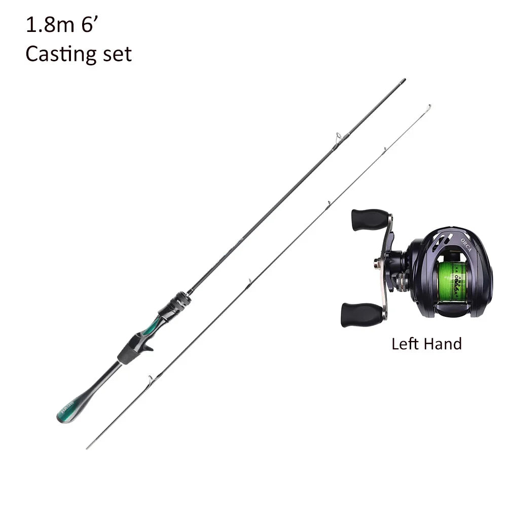 FISHINGFANS ORCA ULTRALIGHT UL SOLID TIP TAPERED HANDLE TROUT LAKE RIVER SPINNING CASTING FISHING ROD