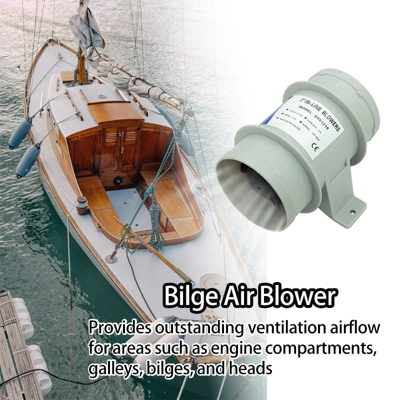 3 Inch Inline Marine Bilge Blower Fan 120CFM