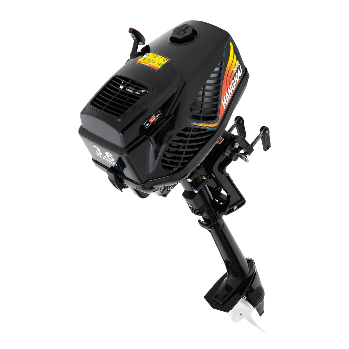 2-Stroke, 3.6 HP Outboard Motor Outboard Engine Manual Start 55cc Motor CDI for Rubber Boats, Inflatable Boats
