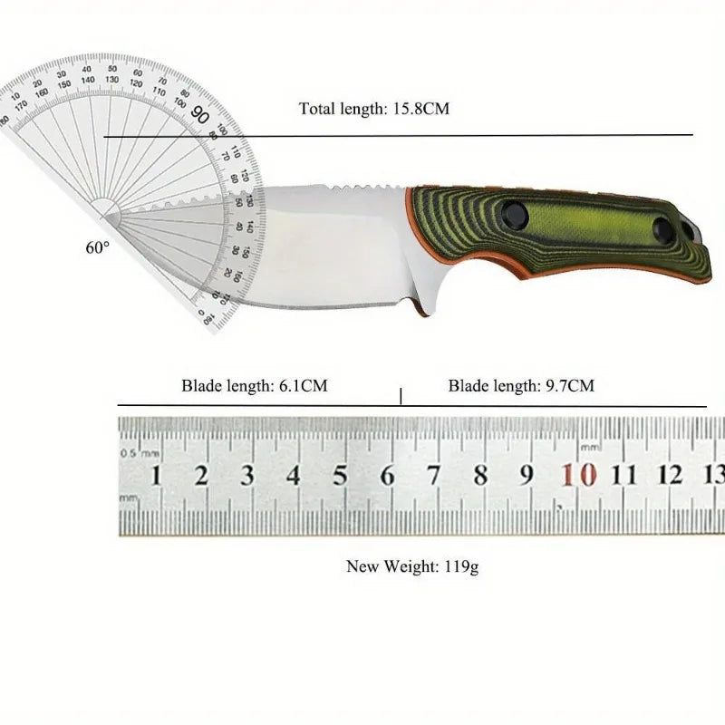 BM 15017 Two-tone G10 Handle 8Cr13Mov Blade Fixed Blade Straight Knife Outdoor Hunting Survival EDC with Sheath Knives